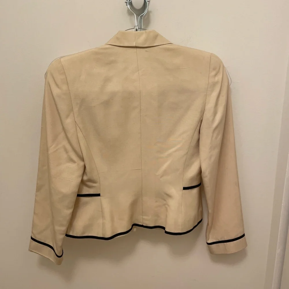 Vintage Christian Dior blazer. Size 2. Cream
